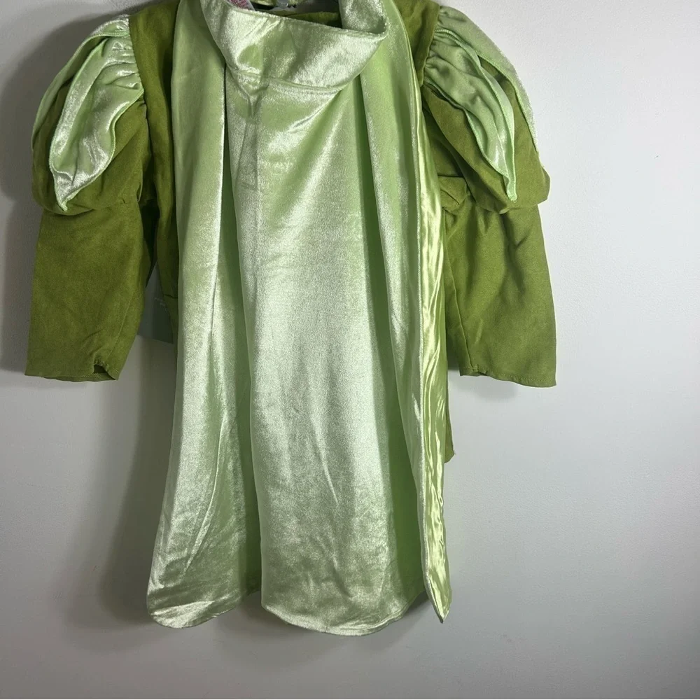 Disney Prince Naveen Costume NEW Sz 4 Princess and the Frog Green Kids Cape - Picture 5 of 8